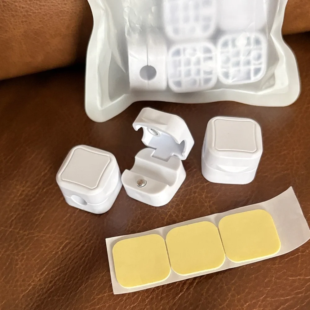 Universal White Cable Protector Clips for Lightning, USB-C, and Micro USB